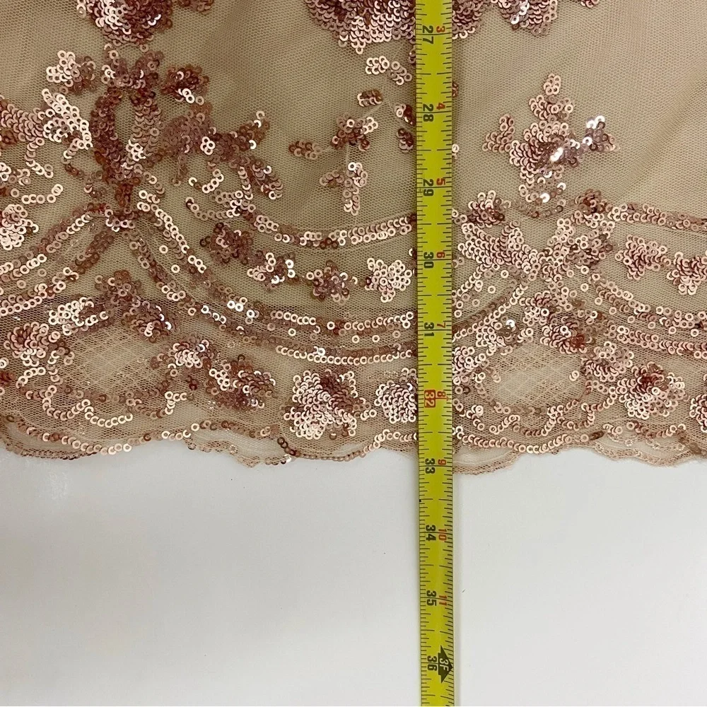 Superdown Abigal Mini Dress in Gold Size L